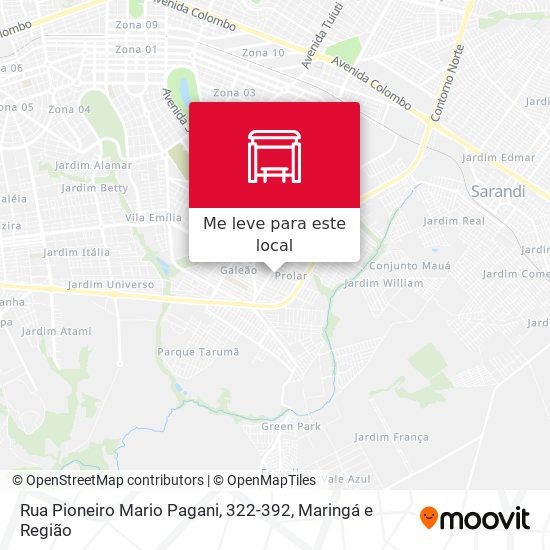 Rua Pioneiro Mario Pagani, 322-392 mapa
