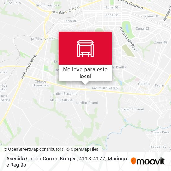 Avenida Carlos Corrêa Borges, 4113-4177 mapa