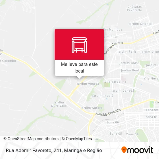 Rua Ademir Favoreto, 241 mapa