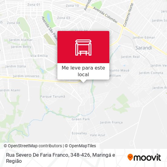 Rua Severo De Faria Franco, 348-426 mapa