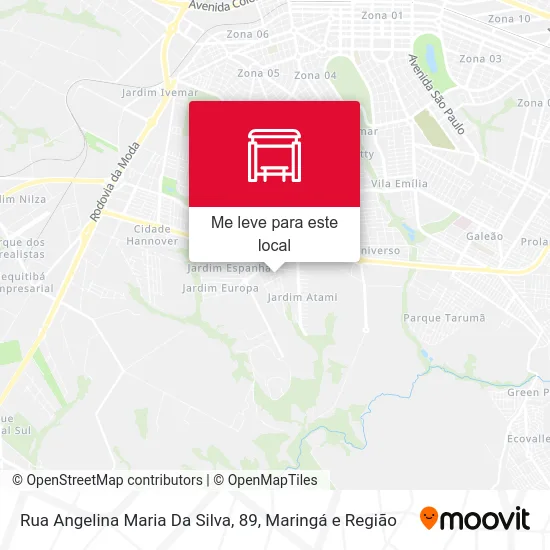 Rua Angelina Maria Da Silva, 89 mapa