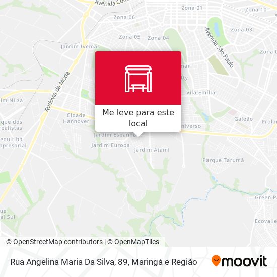 Rua Angelina Maria Da Silva, 89 mapa