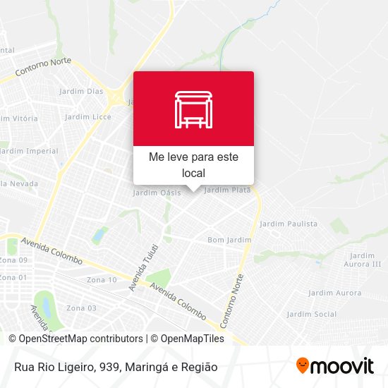 Rua Rio Ligeiro, 939 mapa