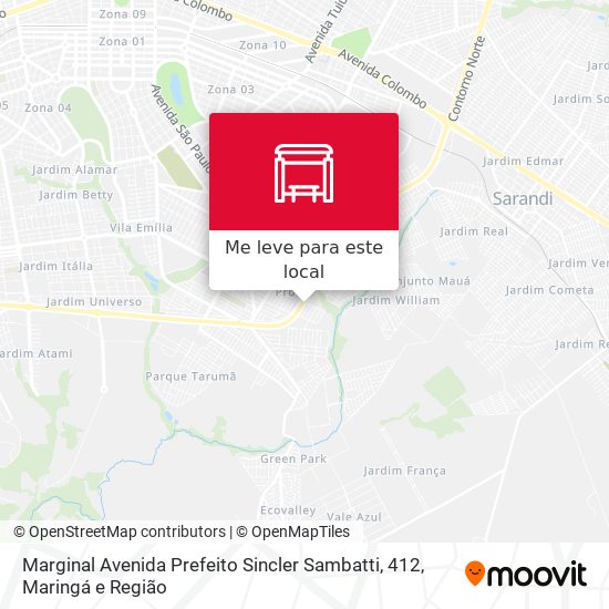 Marginal Avenida Prefeito Sincler Sambatti, 412 mapa