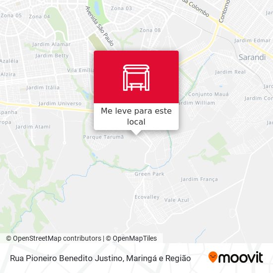 Rua Pioneiro Benedito Justino mapa