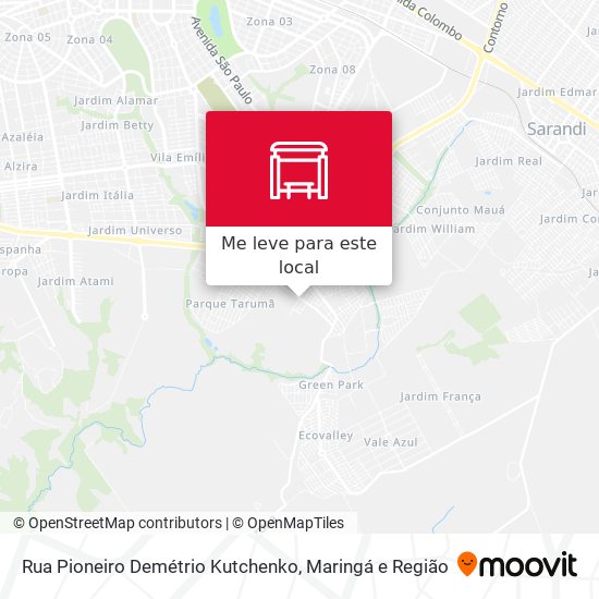 Rua Pioneiro Demétrio Kutchenko mapa