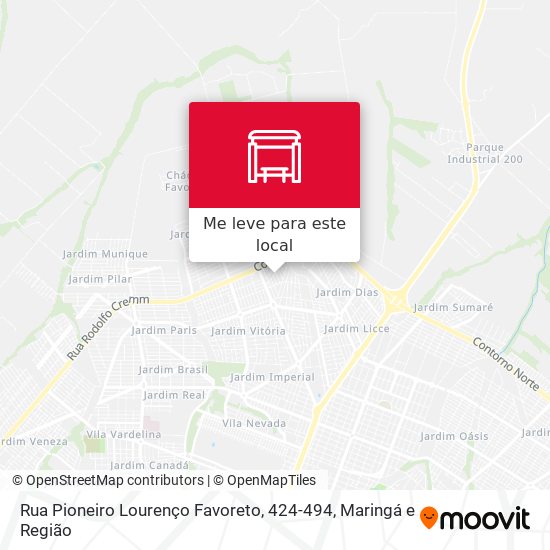 Rua Pioneiro Lourenço Favoreto, 424-494 mapa