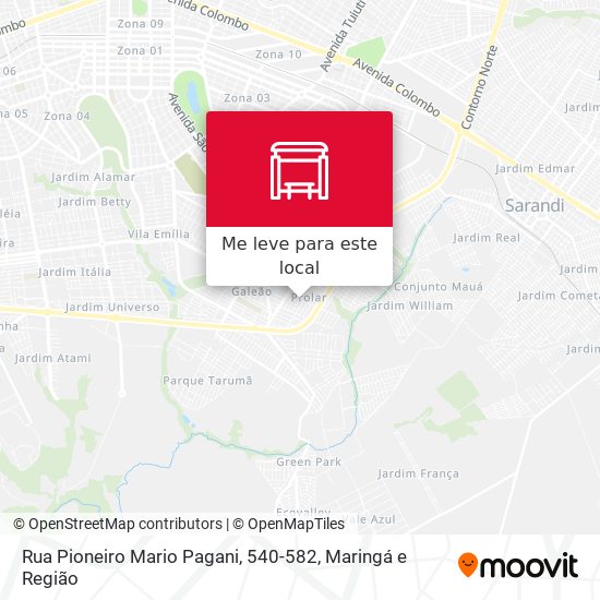 Rua Pioneiro Mario Pagani, 540-582 mapa