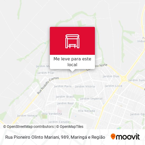 Rua Pioneiro Olinto Mariani, 989 mapa
