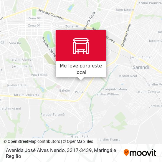 Avenida José Alves Nendo, 3317-3439 mapa