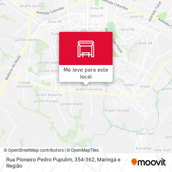 Rua Pioneiro Pedro Pupulim, 354-362 mapa