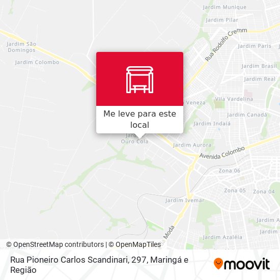 Rua Pioneiro Carlos Scandinari, 297 mapa