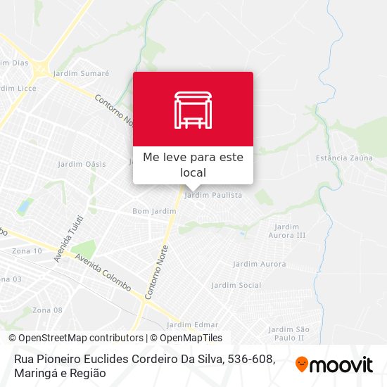 Rua Pioneiro Euclides Cordeiro Da Silva, 536-608 mapa