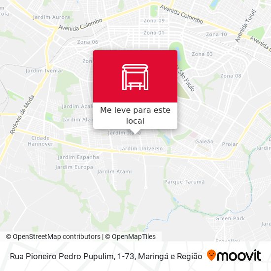 Rua Pioneiro Pedro Pupulim, 1-73 mapa