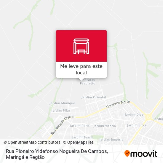 Rua Pioneiro Yldefonso Nogueira De Campos mapa