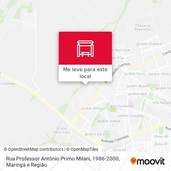 Rua Professor Antônio Primo Milani, 1986-2000 mapa