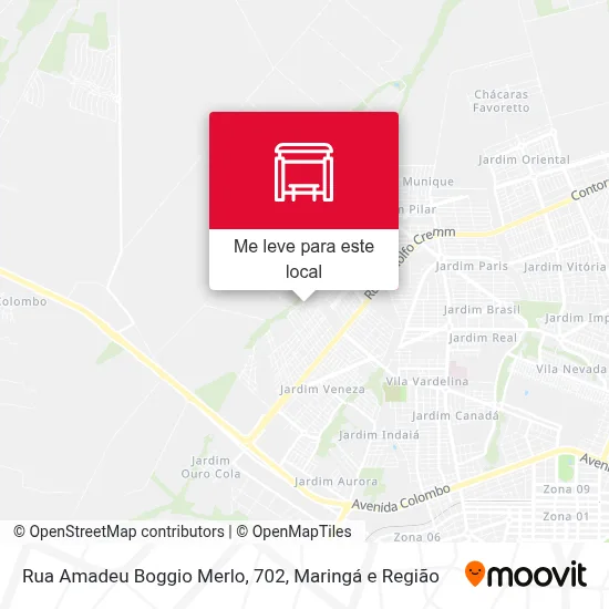 Rua Amadeu Boggio Merlo, 702 mapa