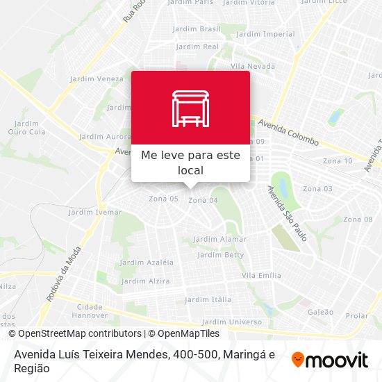 Avenida Luís Teixeira Mendes, 400-500 mapa