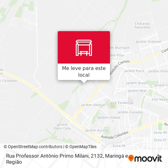 Rua Professor Antônio Primo Milani, 2132 mapa