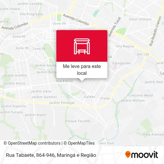 Rua Tabaete, 864-946 mapa