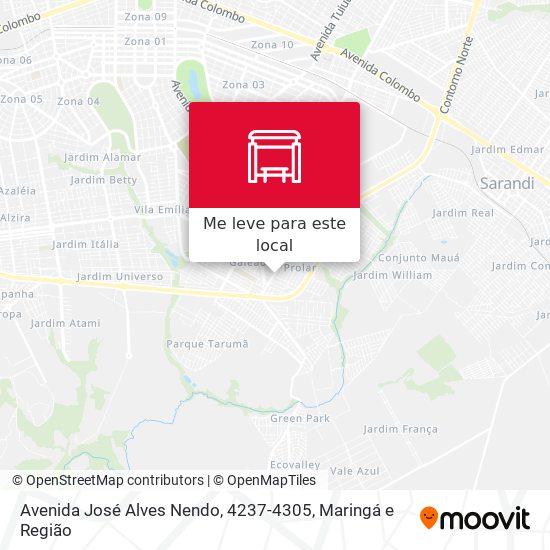 Avenida José Alves Nendo, 4237-4305 mapa