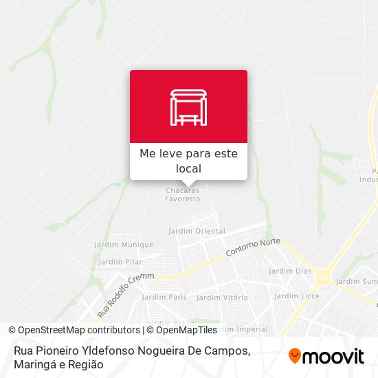 Rua Pioneiro Yldefonso Nogueira De Campos mapa