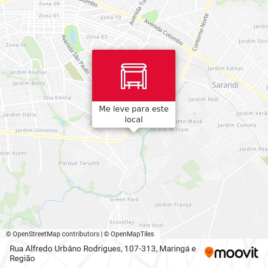 Rua Alfredo Urbâno Rodrigues, 107-313 mapa