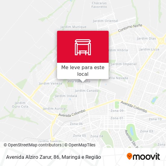 Avenida Alziro Zarur, 86 mapa