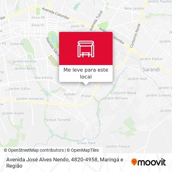 Avenida José Alves Nendo, 4820-4958 mapa