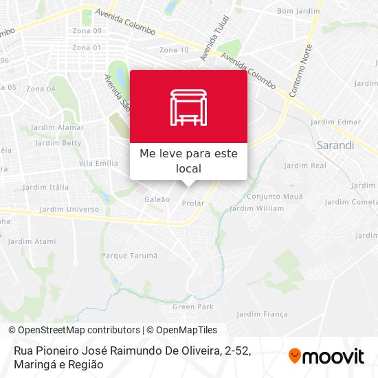 Rua Pioneiro José Raimundo De Oliveira, 2-52 mapa