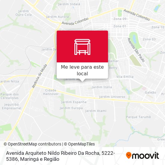 Avenida Arquiteto Nildo Ribeiro Da Rocha, 5222-5386 mapa