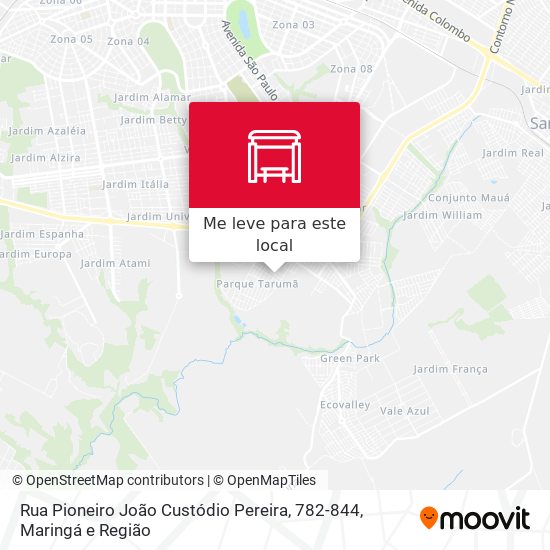 Rua Pioneiro João Custódio Pereira, 782-844 mapa
