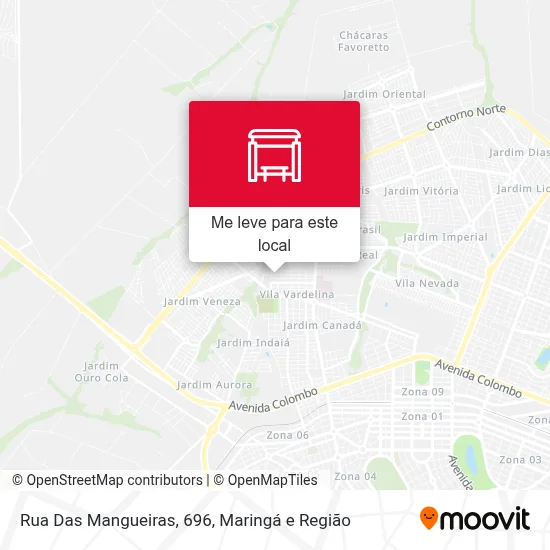 Rua Das Mangueiras, 696 mapa