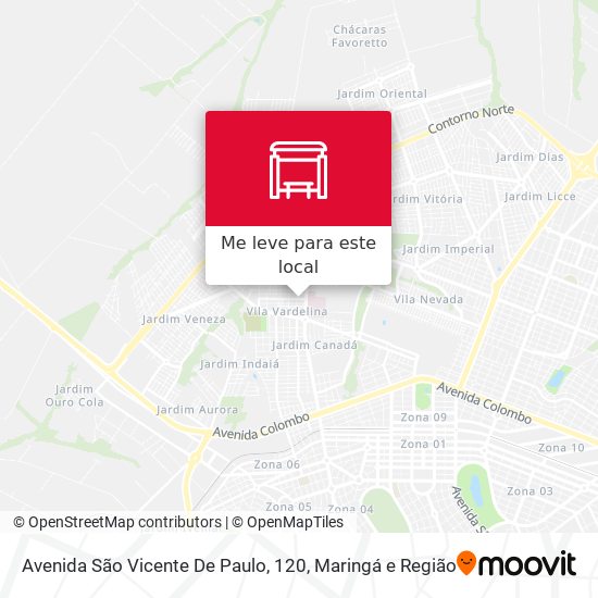 Avenida São Vicente De Paulo, 120 mapa