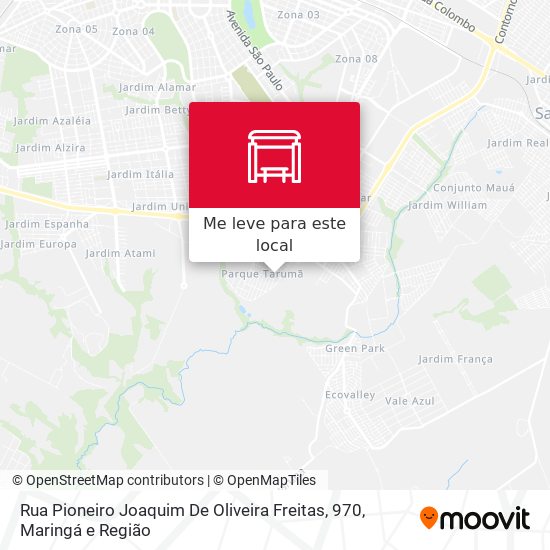 Rua Pioneiro Joaquim De Oliveira Freitas, 970 mapa