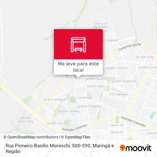 Rua Pioneiro Basílio Moreschi, 500-590 mapa