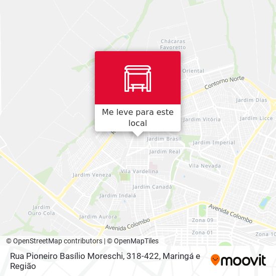 Rua Pioneiro Basílio Moreschi, 318-422 mapa