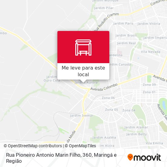 Rua Pioneiro Antonio Marin Filho, 360 mapa