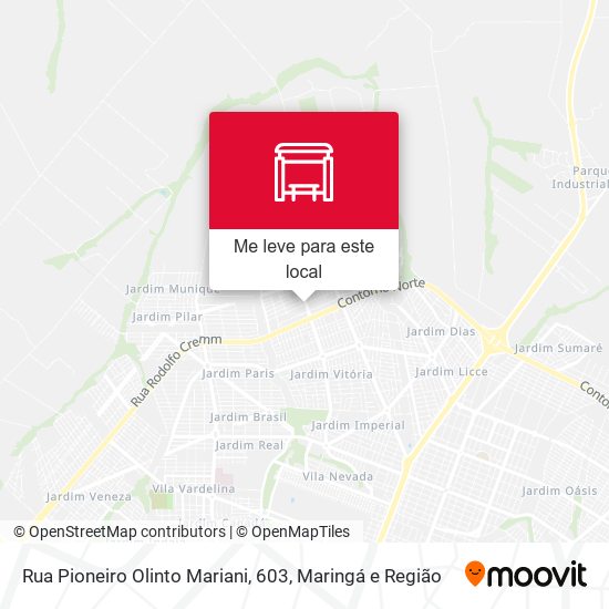 Rua Pioneiro Olinto Mariani, 603 mapa