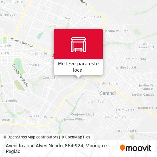 Avenida José Alves Nendo, 864-924 mapa
