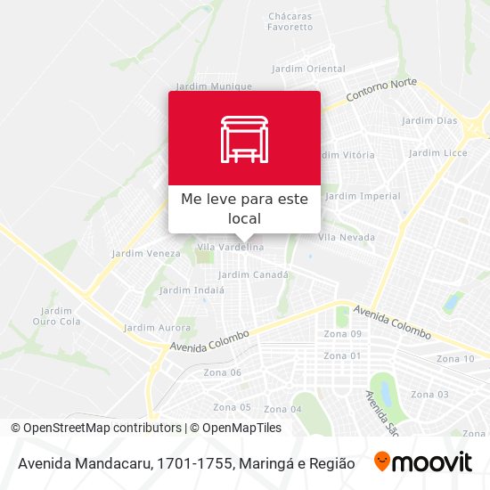Avenida Mandacaru, 1701-1755 mapa