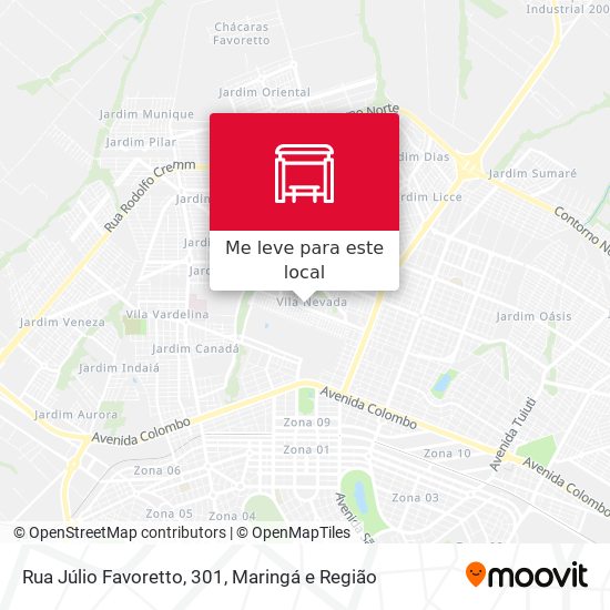 Rua Júlio Favoretto, 301 mapa