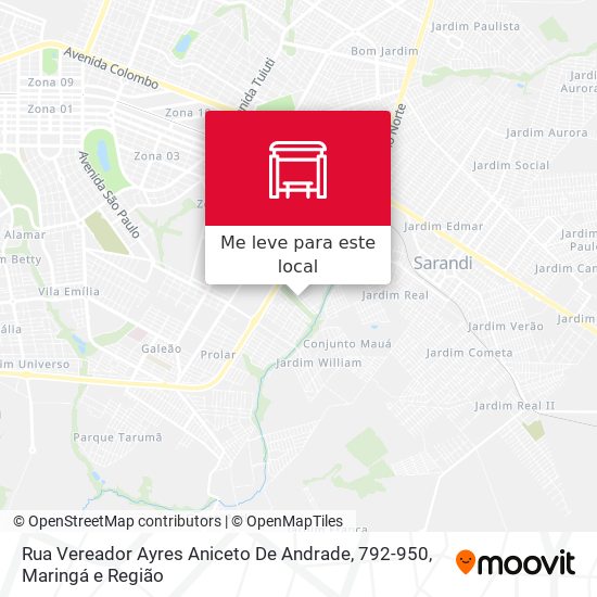 Rua Vereador Ayres Aniceto De Andrade, 792-950 mapa