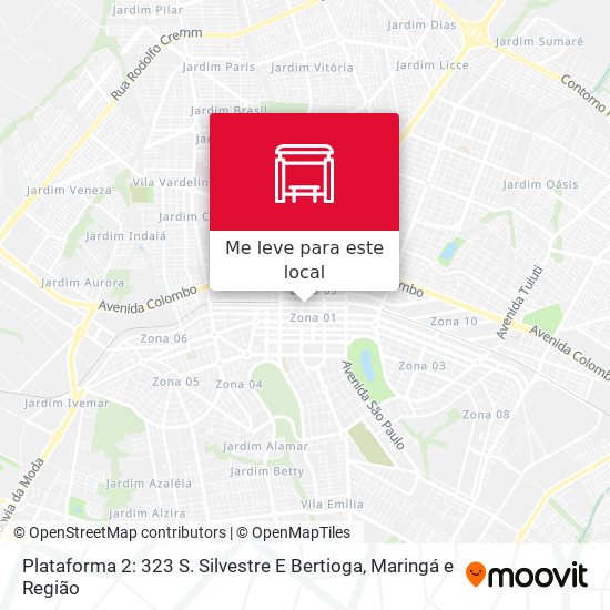 Plataforma 2: 323 S. Silvestre E Bertioga mapa