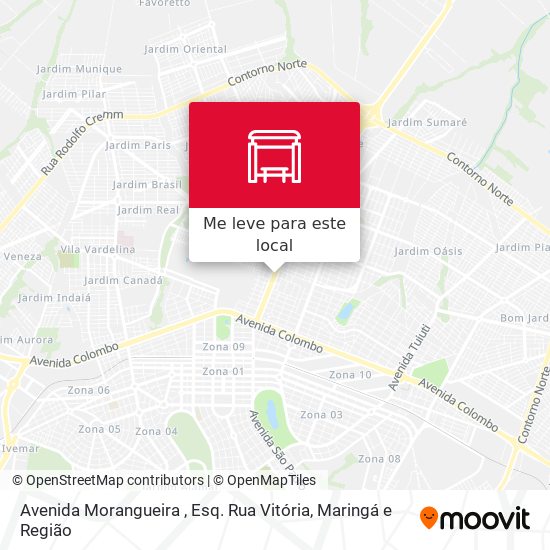 Avenida Morangueira , Esq. Rua Vitória mapa