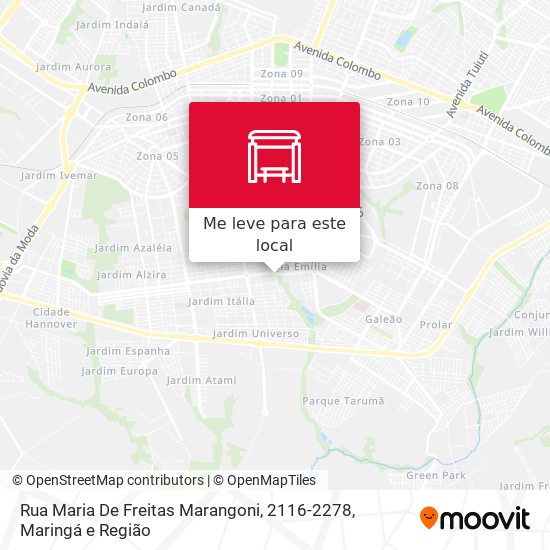 Rua Maria De Freitas Marangoni, 2116-2278 mapa