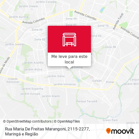 Rua Maria De Freitas Marangoni, 2115-2277 mapa
