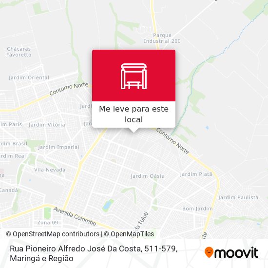 Rua Pioneiro Alfredo José Da Costa, 511-579 mapa