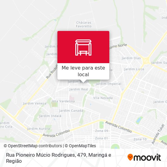 Rua Pioneiro Múcio Rodrigues, 479 mapa