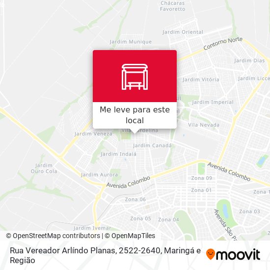 Rua Vereador Arlíndo Planas, 2522-2640 mapa